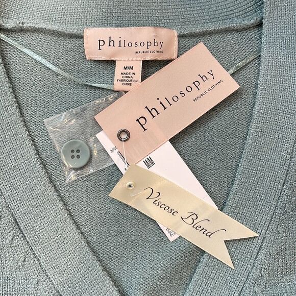 Philosophy 4 button Sweater - Picture 4 of 5